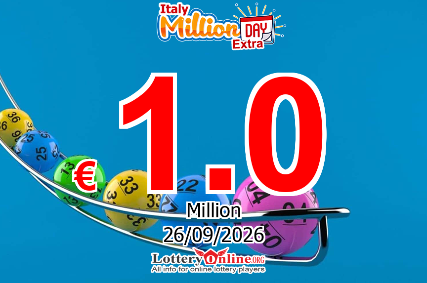MillionDAY Extra results for 09/25/26: Jackpot is € 1 Million Euro now
