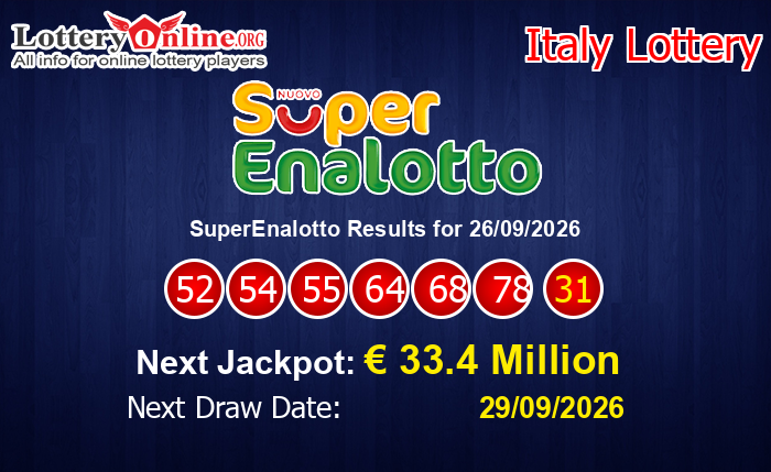 LatestSuperEnalotto Results