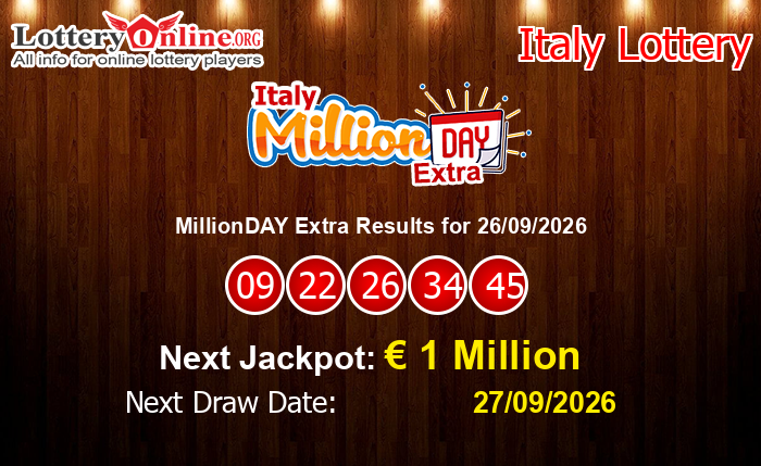 LatestMillionDAY Extra Results