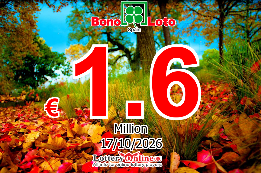 Results of Oct. 16, 2026 – Now, BonoLoto jackpot is € 1.6 Million Euro