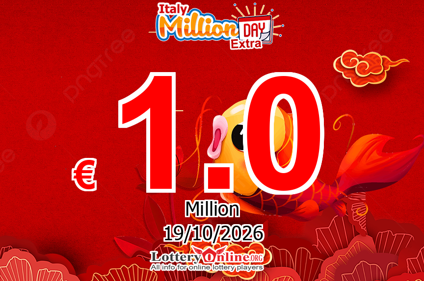 The result of MillionDAY Extra of Italy on Mon, Oct 19, 2026