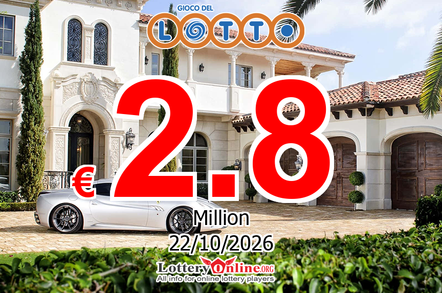 Lotto results for 10/20/26: Jackpot is € 2.8 Million Euro now
