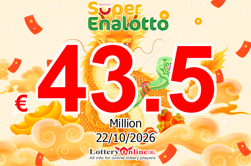 10/20/26 – the SuperEnalotto result – Jackpot rolls to € 43.5 Million Euro