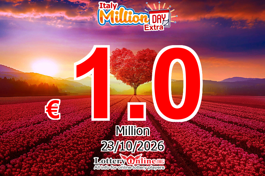 MillionDAY Extra results for 10/22/26: Jackpot stands at € 1 Million Euro