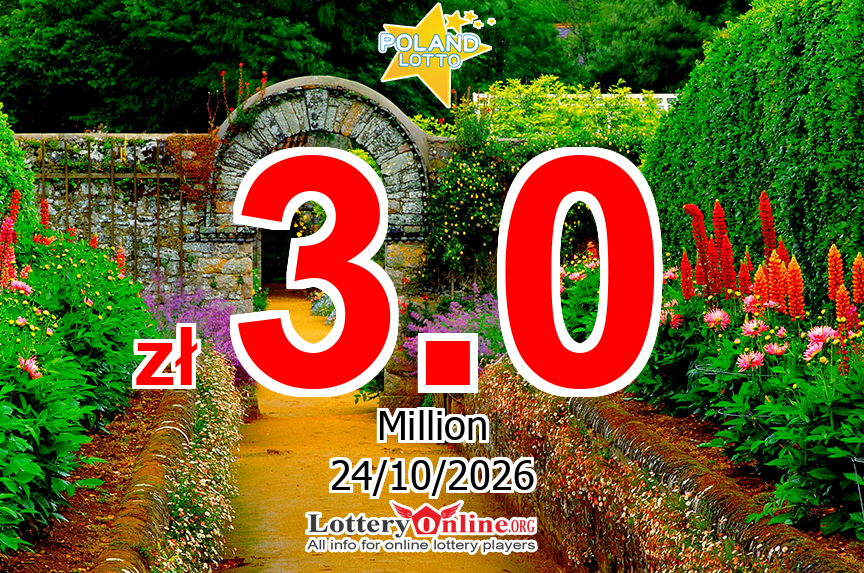 Winning Lotto ticket for zł 21 Million PLN prize sold on 10/22/26