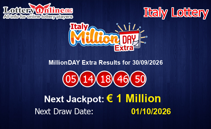 LatestMillionDAY Extra Results