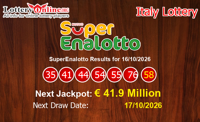 LatestSuperEnalotto Results