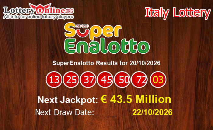 LatestSuperEnalotto Results